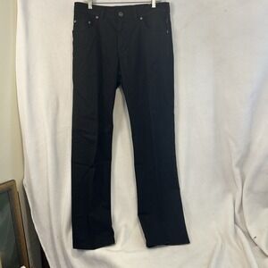Gardeur Nigel 1 Pants Mens 34x32 Black With Thin White Stripes 5Pocket Stretch